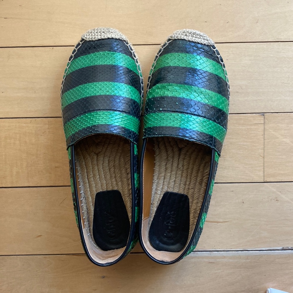 Chloe espadrilles, leather top, size 36, good condition